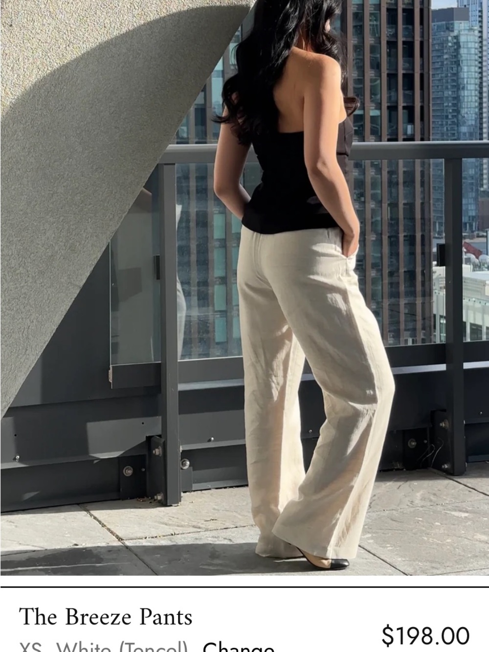 Relaxed Wide-Leg Pants in White